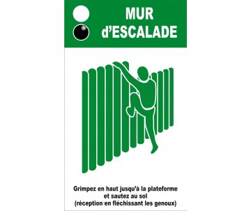 Panneau silhouette pour mur d'escalade pour jeux de plein air et parcours de santé