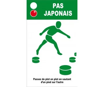 Panneau silhouette pour pas japonais pour jeux en plein air et parcours de santé