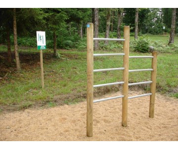 Double escalade-atelier sportif pour parcours sportif et jeux de plein air.