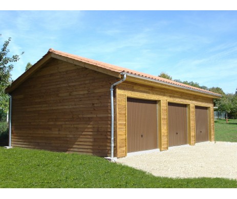 Kit grand garage en ossature bois Dimensions Grand Garage 3 voitures